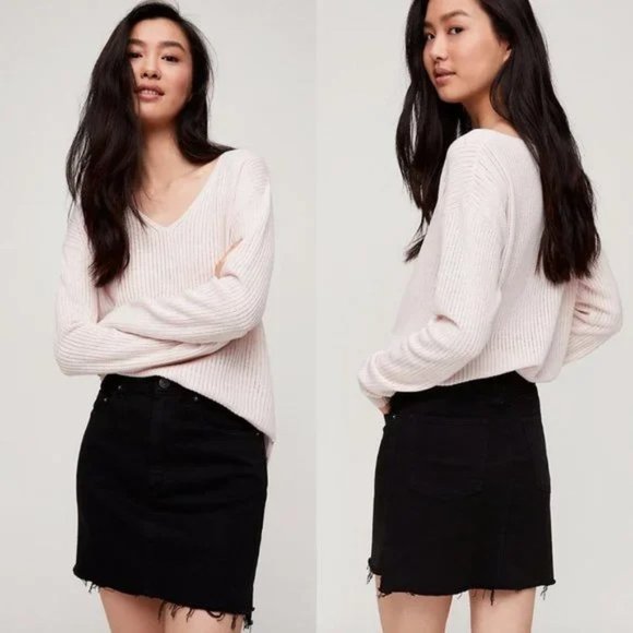 Aritzia Wilfred Free Tanit Denim Skirt sz 8 - Picture 3 of 13